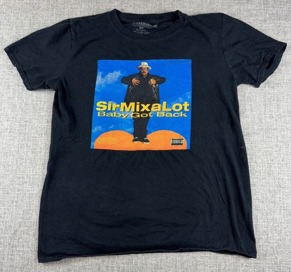Sir Mix-a-Lot Baby Got Back T Shirt Mens S Black Hip Hop Rap Graphic Tee